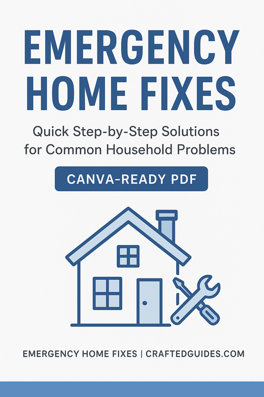 Emergency Home Fixes Guide – Quick Step-by-Step Solutions for Common Household Problems | DIY Repair Manual